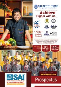 Dr Chef Vinoth Kumar  - Principal, SAI INTERNATIONAL INSTITUTE OF HOTEL MANAGEMENT - Culinary Academy